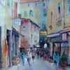 Morning In Carcassonne, Watercolour