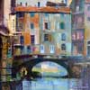 Print of Canal de la Robine, Narbonne, France, Mixed Media