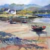 Print of The Red Boat, Plockton, Watercolour